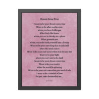 Dream Come True - framed - mauve