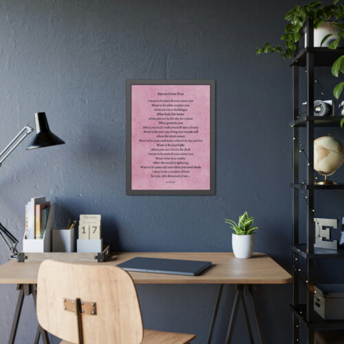 Dream Come True - framed - mauve - Image 3