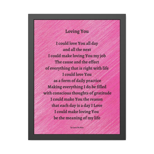 Loving You - framed - pink - Image 8