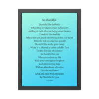 So Thankful - framed - turquoise