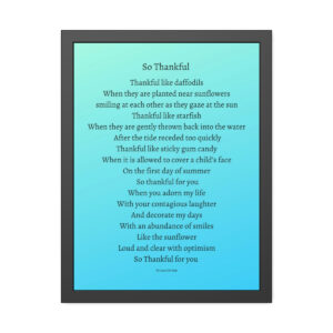 So Thankful - framed - turquoise