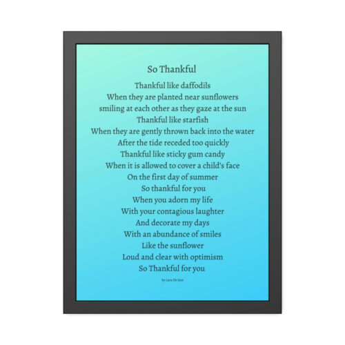 So Thankful - framed - turquoise