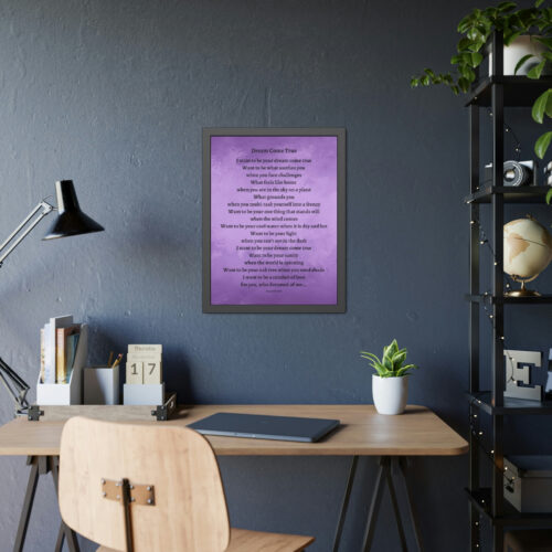 Dream Come True - framed - purple - Image 3