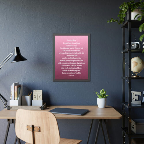 Loving You - framed - mauve - white letters - Image 10