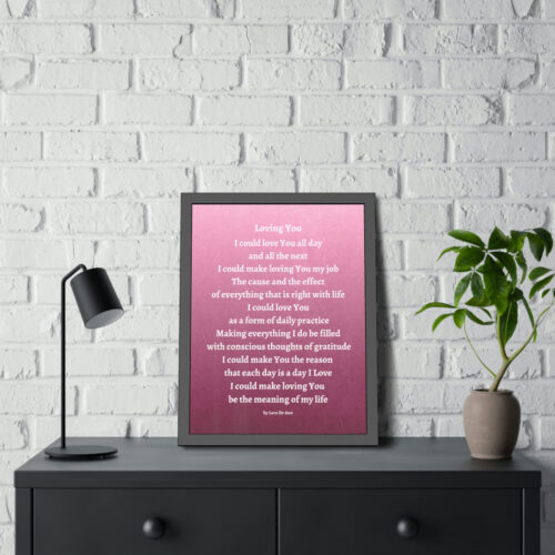 Loving You - framed - mauve - white letters - Image 11