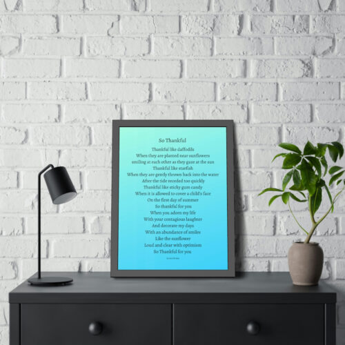 So Thankful - framed - turquoise - Image 4