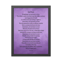 Just Trust - framed - purple
