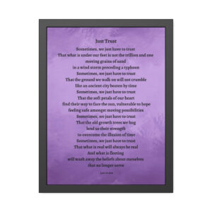 Just Trust - framed - purple