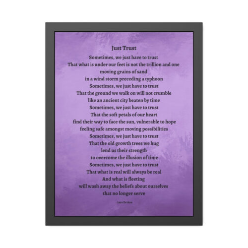 Just Trust - framed - purple
