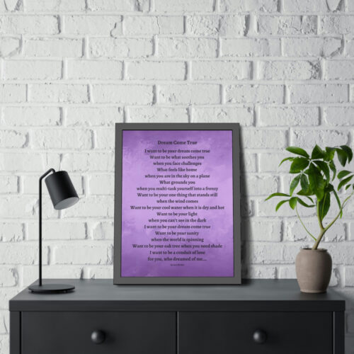 Dream Come True - framed - purple - Image 4