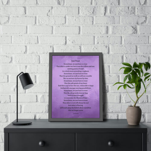 Just Trust - framed - purple - Image 4