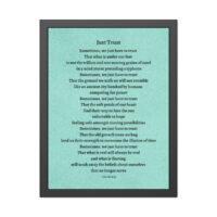 Just Trust - framed - green