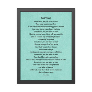 Just Trust - framed - green