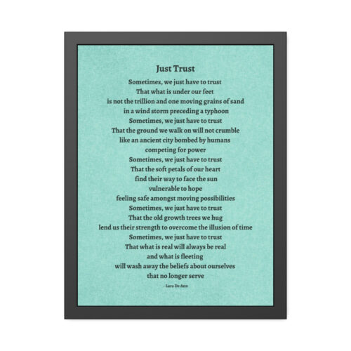 Just Trust - framed - green