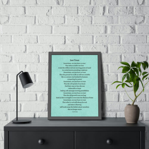 Just Trust - framed - green - Image 4
