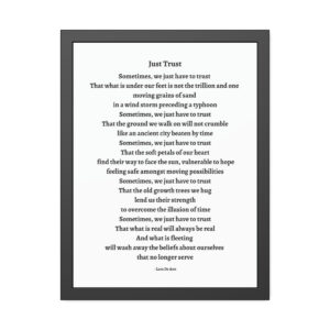 Just Trust - framed - white