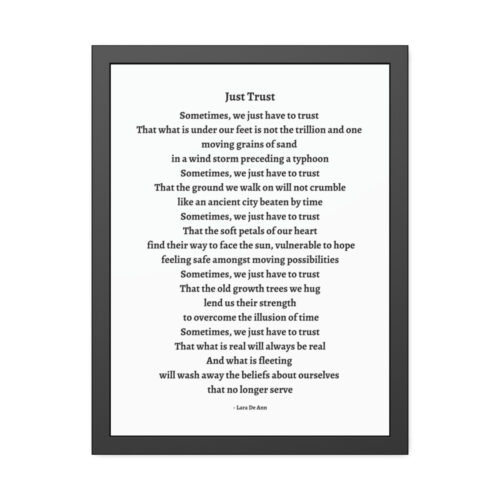 Just Trust - framed - white