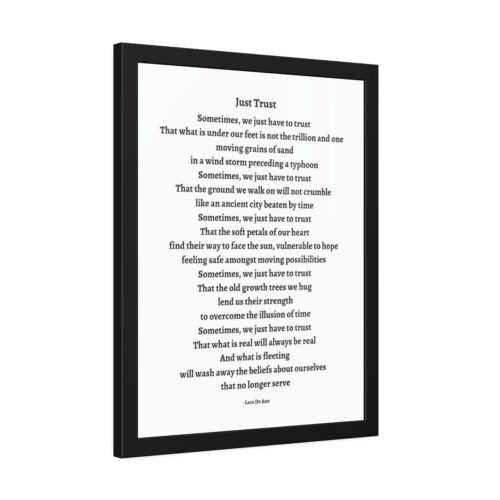 Just Trust - framed - white - Image 2