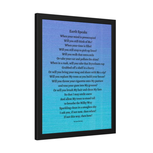 Earth Speaks - framed - blue - Image 2