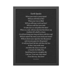 Earth Speaks - framed - black