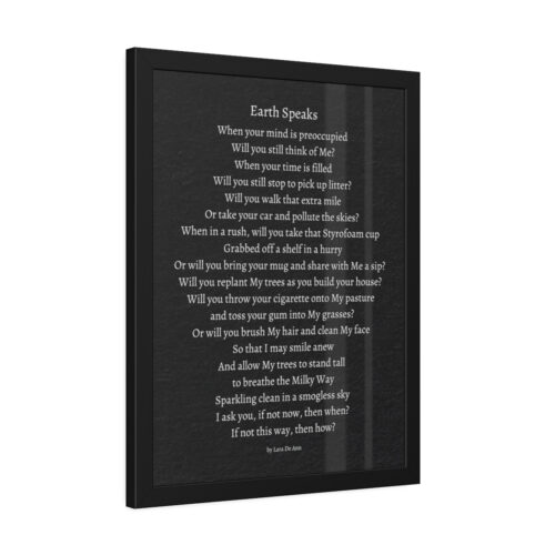 Earth Speaks - framed - black - Image 2