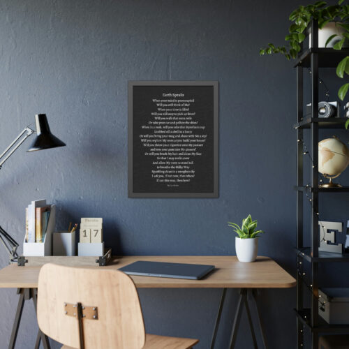 Earth Speaks - framed - black - Image 3