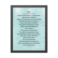 Home - framed - green