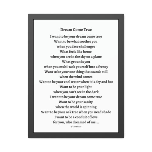 Dream Come True - framed - white - Image 12