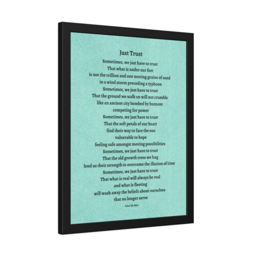 Just Trust - framed - green - Image 15