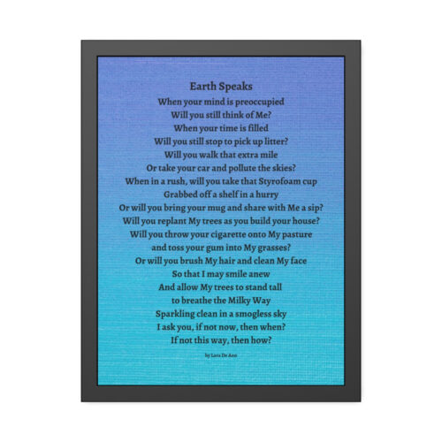 Earth Speaks - framed - blue - Image 11