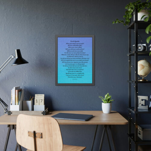 Earth Speaks - framed - blue - Image 13