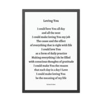 Loving You - framed - b & w