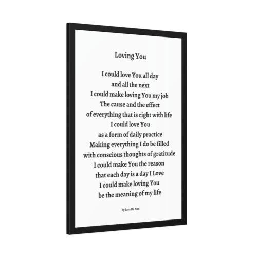 Loving You - framed - b & w - Image 2