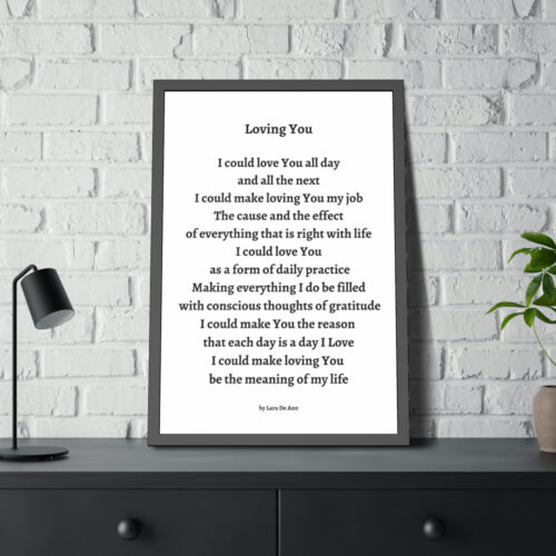 Loving You - framed - b & w - Image 4