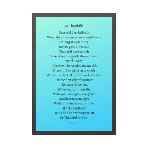 So Thankful - framed - turquoise - Image 22