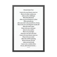 Dream Come True - framed - white