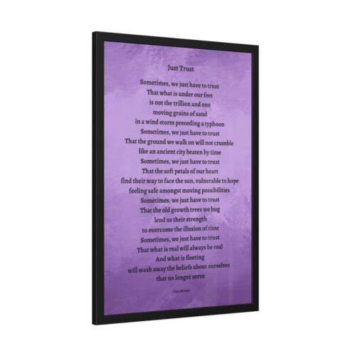 Just Trust - framed - purple - Image 22