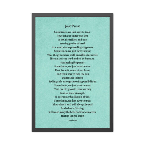 Just Trust - framed - green - Image 20