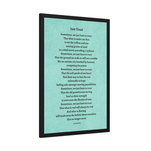 Just Trust - framed - green - Image 21