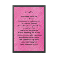 Loving You - framed - pink