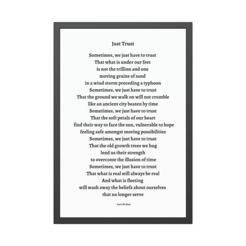 Just Trust - framed - white - Image 18