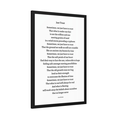 Just Trust - framed - white - Image 19