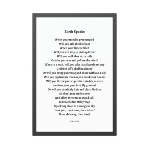 Earth Speaks - framed - white - Image 17