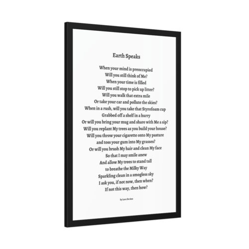 Earth Speaks - framed - white - Image 18