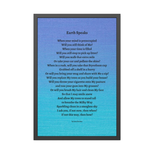 Earth Speaks - framed - blue - Image 18