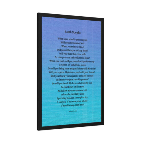 Earth Speaks - framed - blue - Image 19