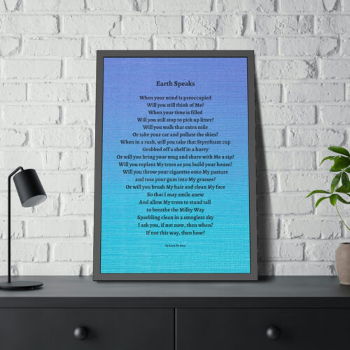 Earth Speaks - framed - blue - Image 21
