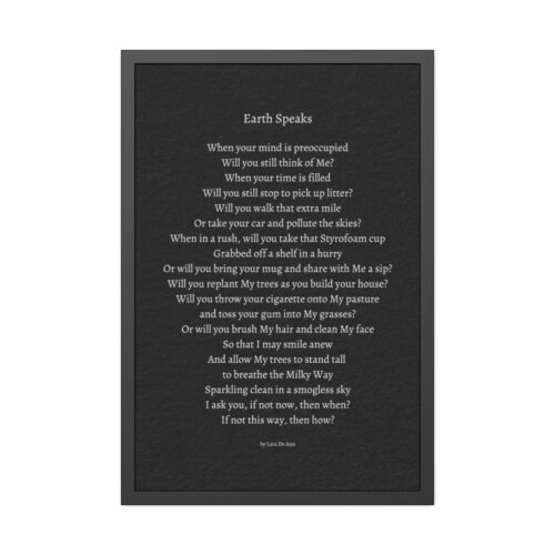Earth Speaks - framed - black - Image 17