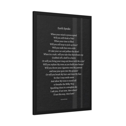 Earth Speaks - framed - black - Image 18