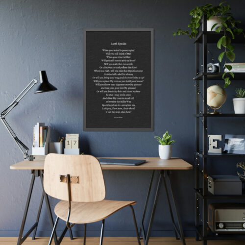 Earth Speaks - framed - black - Image 19